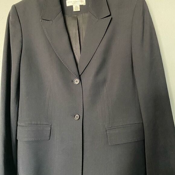 Petite Sophisticate stretch Blazer Wool Blend Black Lined 8 - Picture 3 of 8